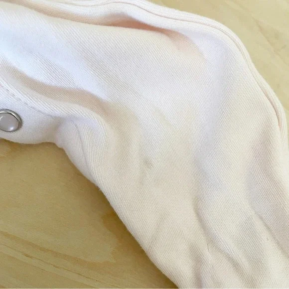 Loved baby Organic Velveteen Graphic Footie in Blush Sz 3-6 - Picture 7 of 7